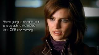 Stana Katic amp Nathan Fillions Canadian accents in Castle [upl. by Kinnie486]