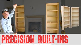 Builtin Book Shelves  Pro Tricks For Flawless Joinery [upl. by Schaffel]