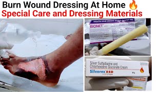 BURN WOUND DRESSING  जले घाव कि पट्टी  Dressing at home  3 easy steps  Diet and care at home [upl. by Gurango]