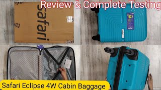 Safari Eclipse Cabin 55CM Trolley Bag Review and Complete Testing [upl. by Ecirtac]