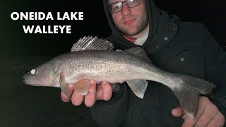 Ice Fishing Oneida Lake for WALLEYE Limited OUT [upl. by Eineg]