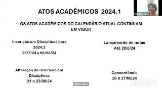 novo calendário acadêmico 20241 [upl. by Melamie537]