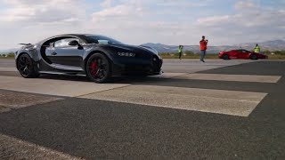 Bugatti Chiron Vs Ferrari LaFerrari Koenigsegg Jesko McLaren 765LT DRAG RACE 1 Mile [upl. by Devaney]