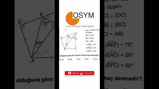 TYTGEOMETRİ yks tyt kpss 34 [upl. by Htenywg]