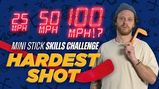 NHL Mini Stick Hardest Shot Competition  2024 AllStar Weekend [upl. by Eanal]