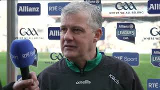 Kevin McStay and Pádraic Joyces reactions to Mayos league final win over Galway [upl. by Adlei]