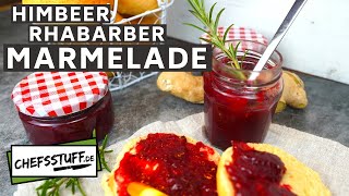 Marmelade selbst kochen  Himbeer  Rhabarber  Johannisbeere  Vanille  Ingwer  Zitronenmelisse [upl. by Brendan907]