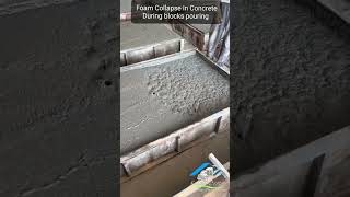 Foam Collapse during blocks pouring in Cellular Lightweight Foam Concrete nxtcoatingssiteinsights [upl. by Grand896]