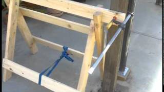 DIY Sawhorse holding up a pergola post [upl. by Jezrdna118]