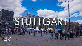 Stuttgart  EURO 2024  City Center  Walking Tour  4K [upl. by Cilo]