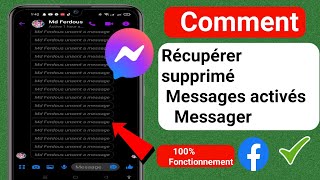 Comment récupérer des messages supprimés sur Messenger  Récupérer les messages Facebook supprimés [upl. by Otilrac]