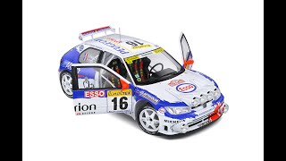 Peugeot 306 Maxi Night Version Montecarlo Rally 1998 16  118 Solido Diecast Review [upl. by Aibar375]