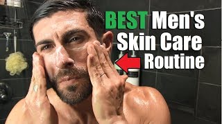 The BEST Mens Skin Care Routine For Clear Skin Morning amp Night Routine  How To Have GREAT Skin [upl. by Kerr492]