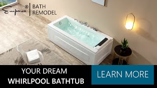 2023 67 in Whirlpool Rectangular Bathtub  EMPVJT351 [upl. by Ajdan]