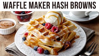 Waffle Maker Hash Browns  Waffle Maker Hash Browns Recipe  Bitrecipes [upl. by Nnaeirb]