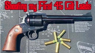 Shooting my First 45 Colt Loads in my Ruger Blackhawk Bisley Revolver [upl. by Ys]