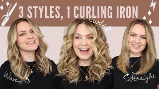 3 ways to curl you hair 1 curling iron  KayleyMelissa [upl. by Solram]