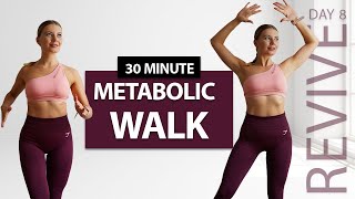 30 MINUTE WALKING WORKOUT AT HOME  Standing Metabolic Walking  Fat Burning Walking [upl. by Wandy]