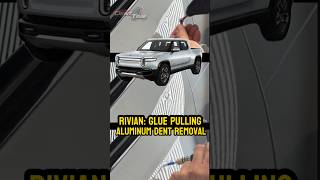 Mastering Aluminum Glue Pulling Rivian Door Dent Removal paintlessdentrepair [upl. by Petuu]