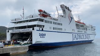 Jadrolinija ferry Zadar arrival and departure in Stari Grad [upl. by Chitkara8]