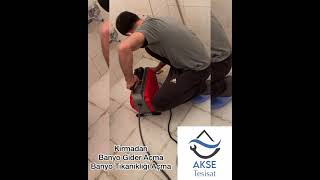 Kırmadan Banyo Tıkanıklığı Açma  Banyo Gider Açma [upl. by Rabaj]