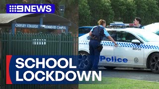 Teacher injured after student found with knife in Sydney school lockdown  9 News Australia [upl. by Marguerita347]