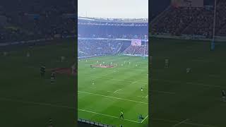 Sammi Kinghorn delivering match ball at ScotlandPortugal Murrayfield to the song Loch Lomond [upl. by Enyaz]