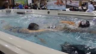 Endless Pools E700 Fitness System Swim Spa at IHT show booth [upl. by Syst]