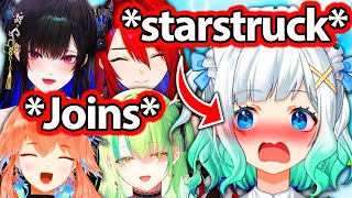 Fauna Nerissa Elizabeth amp Kiara Joins Mints Stream and Left Her Starstruck 【Hololive】 [upl. by Ididn467]