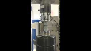 Laboratory Uniaxial compression test  Rock Mechanics  Granit [upl. by Enilada]