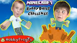 MINECRAFT HobbyDad amp Frog vs HobbyPig HOBBYBUILD Challenge HobbyFrogTV [upl. by Urias]