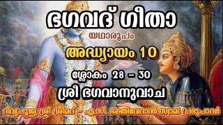 Bhagavad Gita  Chapter 10  Sloka 28 29 30 Malayalam [upl. by Ikciv]