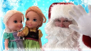 Anna and Elsa Toddlers Christmas Shopping Adventure Meet the Real Santa  Ep 14  Toys In Action [upl. by Baalbeer]