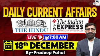 Daily Current Affairs  18th December 2024 Current Affairs  CET  HCS  HPSC StudyIQ [upl. by Chapa]