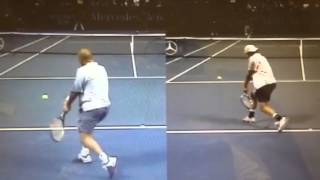 Agassi Roddick Backhand [upl. by Nnylyma]