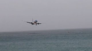 SCARY Westjet Boeing 737 almost crashes into water  St Maarten [upl. by Banwell852]