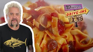 Guy Fieri Eats Fresh Pasta in Baltimore  Diners DriveIns and Dives  Food Network [upl. by Oilerua]