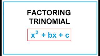 Factoring Trinomial [upl. by Eladnek]