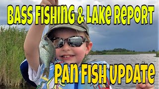 Headwaters Lake Bass Fishing Report Pan Fishing amp taking a kid fishing [upl. by Nyluqcaj401]