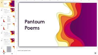 Pantoum Poems [upl. by Ecnerolf]