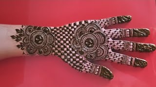 Latest mehndi design tutorial for front hand Trending mehndi design Henna design [upl. by Zonnya]