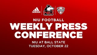 NIU Football Weekly Press Conference Ball State [upl. by Fraze]