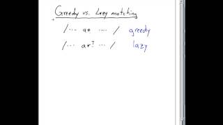 Greedy vs lazy matching for regex [upl. by Enidanreb]