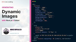 LIVE Coding Generate Dynamic Images with Nextjs and Satori from VercelHQ [upl. by Eziechiele]