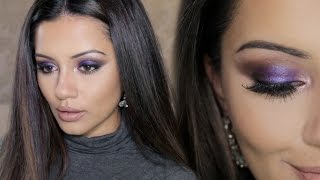 Purple Winter Makeup Tutorial 2015  Kaushal Beauty [upl. by Adama]