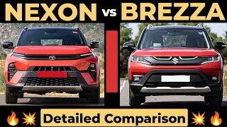 Nexon Facelift 2023 vs Brezza🔥Detailed ComparisonBrezza vs NexonDetailed Comparison hsdcars [upl. by Dyson]