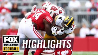 Iowa Hawkeyes vs Wisconsin Badgers Highlights  CFB on FOX [upl. by Atirehgram]