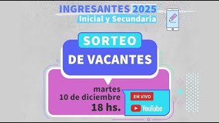 INGRESANTES 2025  Inicial y Secundaria [upl. by Nosille]