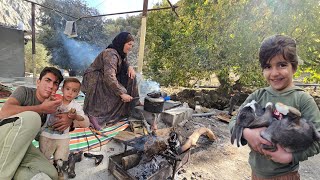 Deep frying by Razia and her children and😍🤩 [upl. by Kentiggerma608]