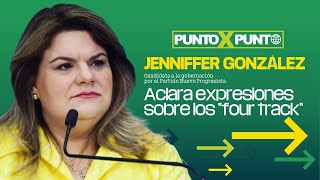 Jenniffer González cree en regular los quotfour tracksquot en Puerto Rico [upl. by Romie]